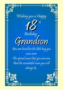 NEU Happy18th Birthday Enkel A5 Karte 18. Geburtstag Ein wunderbarer Segen - Bild 1 von 5