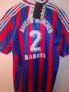 BAYERN MUNICH 1995-1996 Babbel 2 BNWT camiseta shirt trikot maillot adidas - Picture 1 of 6