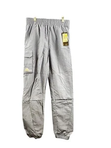 Adidas Boys Crew Blue Pants Size L Adjustable Waist & Pockets - Picture 1 of 16