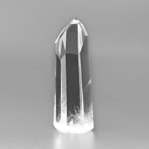 Cristal de roche prisme quartz hexagonal pierre naturelle pointe cristal de r...