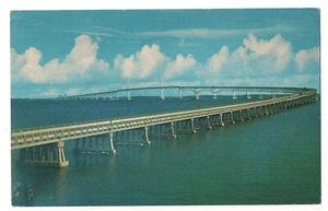 CHESAPEAKE BAY BRIDGE Connects Eastern and Western  Maryland MD Postcard - Picture 1 of 2