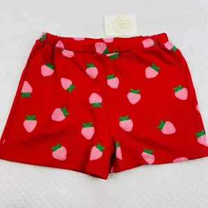 The Beaufort Bonnet Co Girls Size 10 Shipley Shorts Strawberry Pima Cotton - Picture 1 of 7