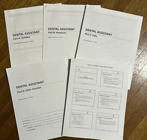 NEW Dental Assistant 17 TEACHER BOOK w Slides Syllabus Handouts Labs & MORE - Imagen 1 de 13