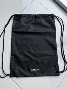 BALENCIAGA Black Nylon Drawstring Shoe Dust Bag/Backpack 19"x 14" NEW - Picture 1 of 4