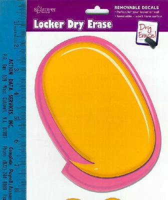 SCHOOL LOCKER DRY ERASE thought bubbles wall stickers 6 decals dorm FREE PEN - Image 1 of 2