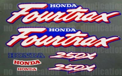 1991 91' TRX Fourtrax 250x 7pc ATV Quad Decals Stickers Graphic  - Image 1 of 2