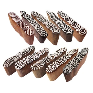 Royal Kraft Wooden Stamps Innovative Border Design Printing Blocks (Set of 10) - Picture 1 of 7