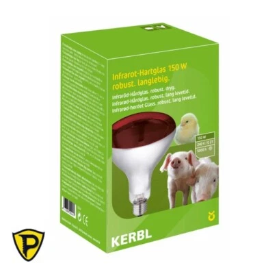 Lampada Infrarossi Pulcini Rettili Suini 150W Attacco E27 Luce Rossa Riflettore - Immagine 1 di 3