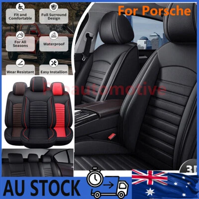 3D Car Seat Cover For Porsche 911 Coupe Front Rear Cushion PU Leather Protected - image 1 of 4