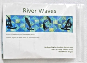 QUILT SET - REIHE FÜR REIHE - JEDER FADEN ZÄHLT "RIVER WAVES" WASSERSPORT - NEU! - Bild 1 von 4