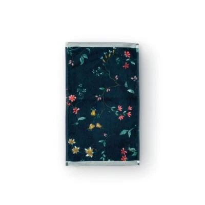 Handtuch Gästehandtuch 'Les Fleurs' 30 x 50 dunkelblau 100% Baumwolle PIP Studio - Bild 1 von 2