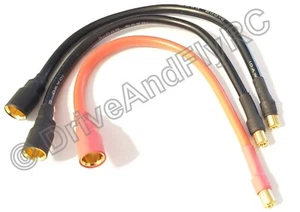 8 mm Buchse 6,5 mm Stecker 18 cm 7 Zoll 10 AWG Silikondraht Schloss Mambo ESC Verlängerung - Bild 1 von 12