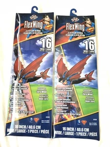 2 FlexWing Superman 3-D Nylon Glider 16" Kite Wide/Large X Kites New - Picture 1 of 4