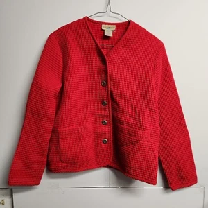 TravelSmith Chaqueta de Noche, Mujer XS Rojo, Punto Waffle 100% Algodón (Estante 7) - Imagen 1 de 6