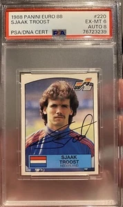 Panini Euro'88 #220 Sjaak Troost PSA 6 -POP 1-AUTOGRAPH PSA 8! - Picture 1 of 1