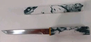 Japanese Tanto Knife Ornate Shirasaya Shiro Saya Sword  4.5" Sharp Steel Blade - Picture 1 of 4