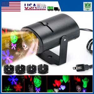 Halloween Christmas LED Laser Light Projector Snowflake House Party Stage Lamp - Picture 1 of 17