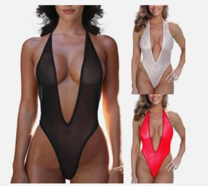 Sexy Damen Bikini Netz Micro BH Set G-String/Tanga Dessous Bademode Unterwäsche - Bild 1 von 15