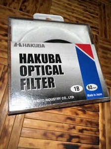 HAKUBA Optical Lens Filter 62mm  1B, In Hard Case, Clear Only - Picture 1 of 3