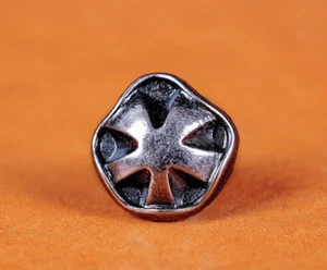 11MM Pkg of 50 SILVER-TONE Flower Metal Rivet Studs Conchos Leather Crafts Decor - Picture 1 of 12