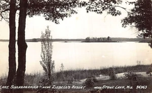 Postcard WI: Ziebell's Resort, Lake Sissabagama, Wisconsin Posted 1946 - Picture 1 of 2