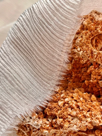 Plaid White Silk  By 2 Meters, Natural Silk, Silk Chiffon, Mulberry Silk - Image 1 of 4