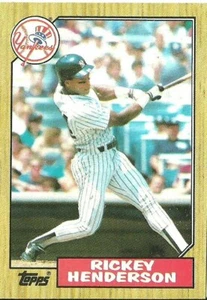 Rickey Henderson New York Yankees #735 - Topps casi nuevo-como nuevo 1987 - Imagen 1 de 2