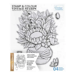Sellos y colores de creaciones de alta costura - elegante conjunto de estampillas protea (4 piezas) - Imagen 1 de 5