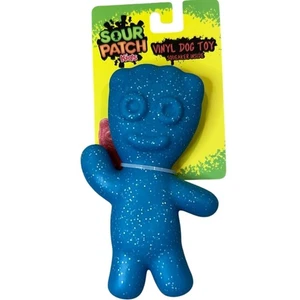 NUEVO Juguete Sour Patch Niños Perro Nuevo con Etiquetas Vinilo Azul Chirriante Cachorro Regalo - Imagen 1 de 6
