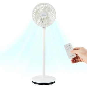 9" Pedestal Fan with Remote Control Floor Fan with 3 Speed Settings & 7H Timer - Picture 1 of 10