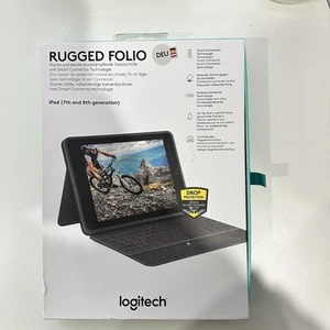 Logitech Rugged Folio Ultra-protective Keyboard Case For Ipad Gen 7th And 8th - Bild 1 von 4