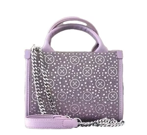 πMIM-GRAM SPARKLE Denim/Leather X-BODY GRAB BAG in Violet Swirl by MIMCO $250π - Picture 1 of 10