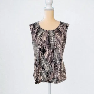 Alfani Damen Tunika Petite Large Feder Glitzer Schwarz Creme Whimsy Goth - Bild 1 von 7