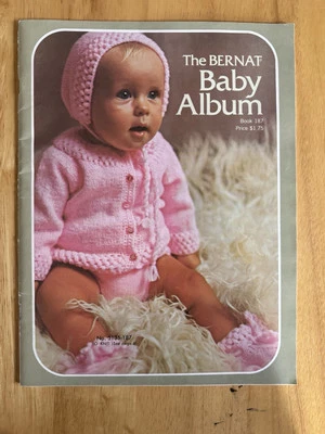 The Bernat Baby Album  Crochet  Knit  Vintage 1972 Booklet Bernat - Image 1 of 4