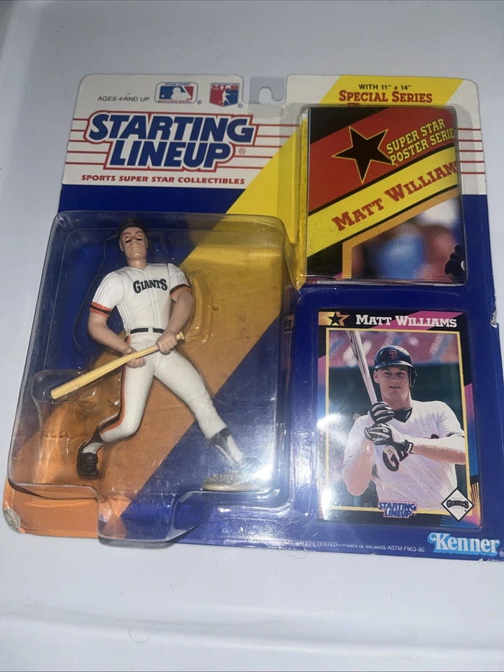 1992 Kenner Starting Lineup up Baseball Matt Williams Rough on Card Giants