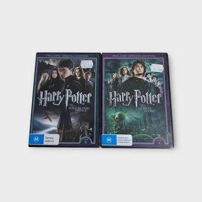 Harry Potter And The Goblet Of Fire & Half Blood Prince Region 4 New Sealed - Image 1 of 4