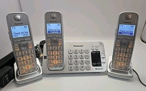 Panasonic KX-TGE470 Dect 6.0 Bluetooth Cordless Phone w/ 3 Handsets & 2 Chargers - Picture 1 of 11