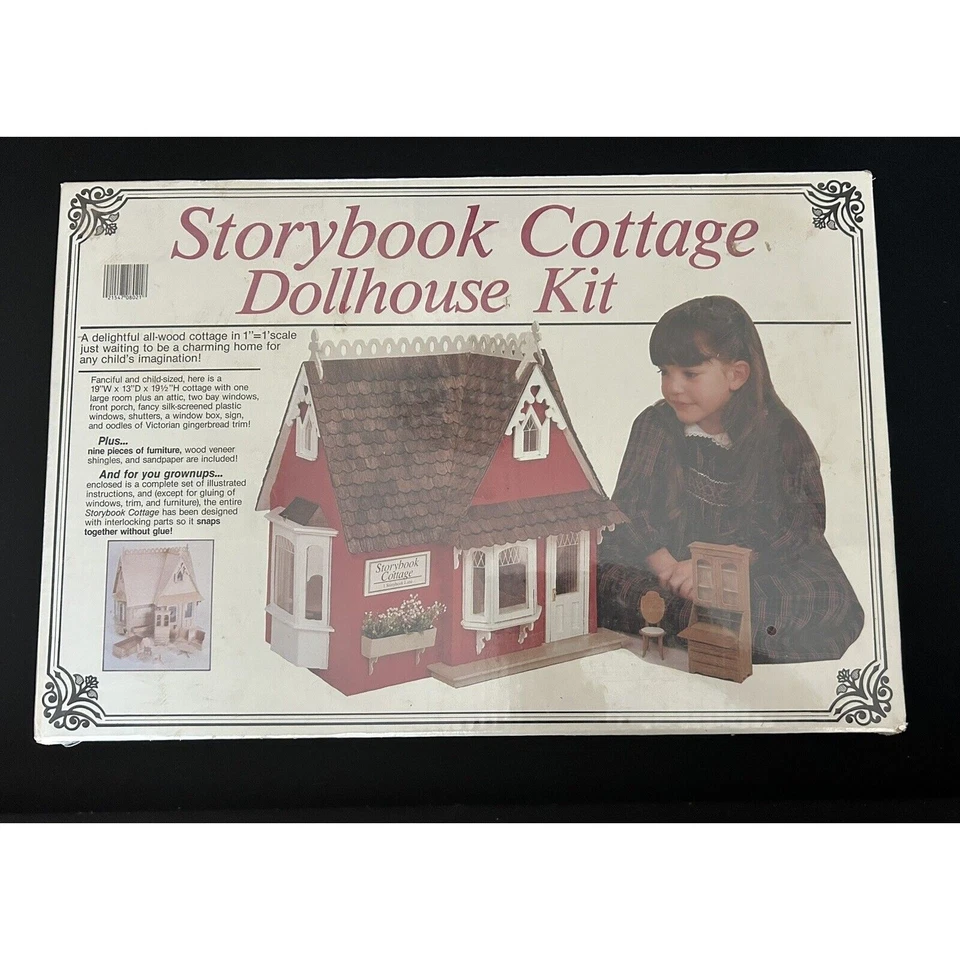Greenleaf Storybook Cottage Dollhouse Kit #8021 All Wood 1:12 Scale 1985 NIB - Image 1 of 1