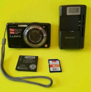 Panasonic Lumix DMC-SZ7 14.1MP 10 x zoom Digital Camera - Black Tested - Picture 1 of 8