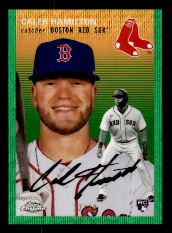 2023 Topps Chrome Platinum Anniversary Green Wave #129 Caleb Hamilton /99 - Image 1 of 2