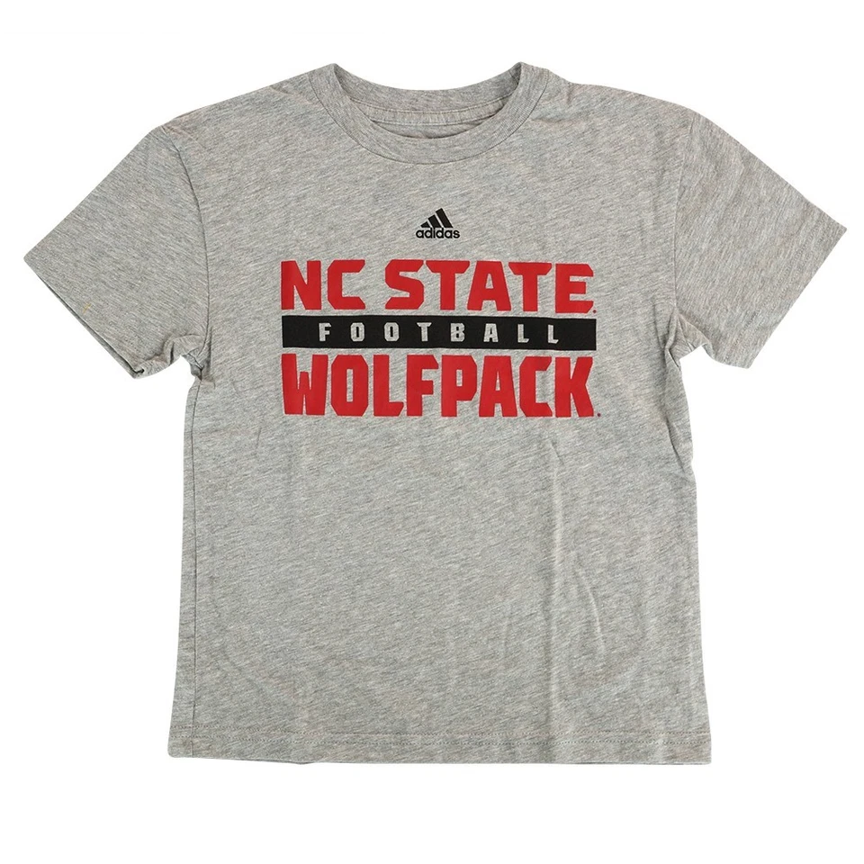NC State Wolfpack Adidas NCAA Boys Grey "Sideline Practice" T-Shirt - Image 1 of 1