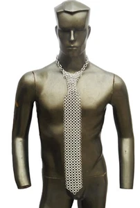 Handmade Chainmail Ties Made in Mild Steel Butted Good Looks - Picture 1 of 3
