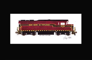New Hope & Ivyland GP30 #2198 11"x17" impresión mate firmada por Andy Fletcher - Imagen 1 de 1