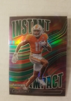 2023 Panini Prizm Draft Picks Instant Impact Green Prizm - #II-12 Jalin Hyatt RC - Image 1 of 2