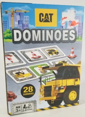 28 Dominoes Game CAT Construction Trucks Educational Learning New 2020 Kids 3+ - Image 1 of 2
