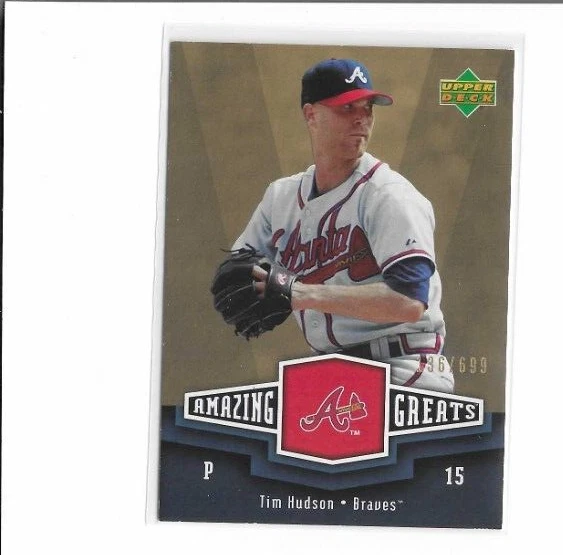 2006 Upper Deck Amazing Greats Gold Tim Hudson #AG-TH #'d 136/699 Braves - Image 1 of 1