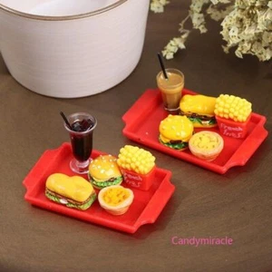 6 Stück Maßstab 1:12 Puppenhaus Miniatur Hamburger Pommes Getränke Küche Essen - Bild 1 von 14