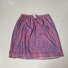 Christopher Banks Womans Nwt Pink Purple Pull On Elastic Waist Chiffon Skirt Xl