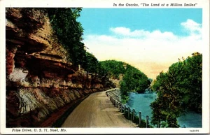 Vtg Noel Missouri MO Prize Drive US 71 Ozarks 1930s Linen Postcard - Picture 1 of 2