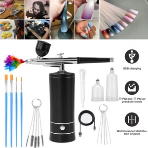 Schnurlose Airbrush-Pistole Airbrush Barber Kompressor Make-up Nail Art Kuchen - Bild 1 von 14